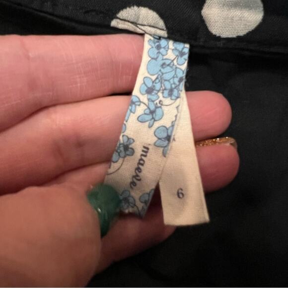 Maeve She Who Is Beautiful Strapless Polka Dot Dress sz 6 - Picture 3 of 12